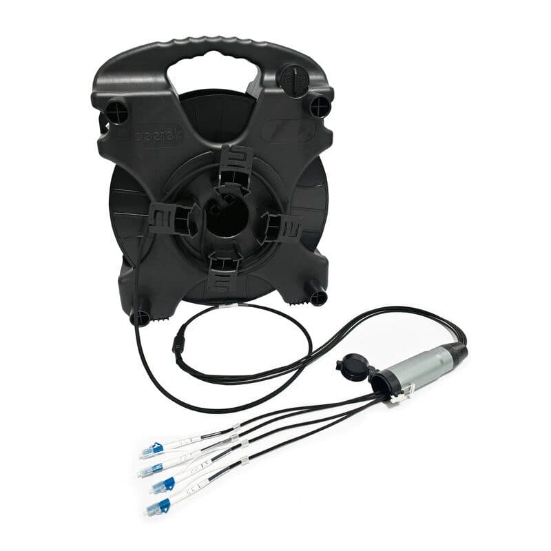 Kit cavo fibra ottica monomodale armato 50m 4 conduttori LC - BEETEK BEE-G300-50USM-4LC-KIT
