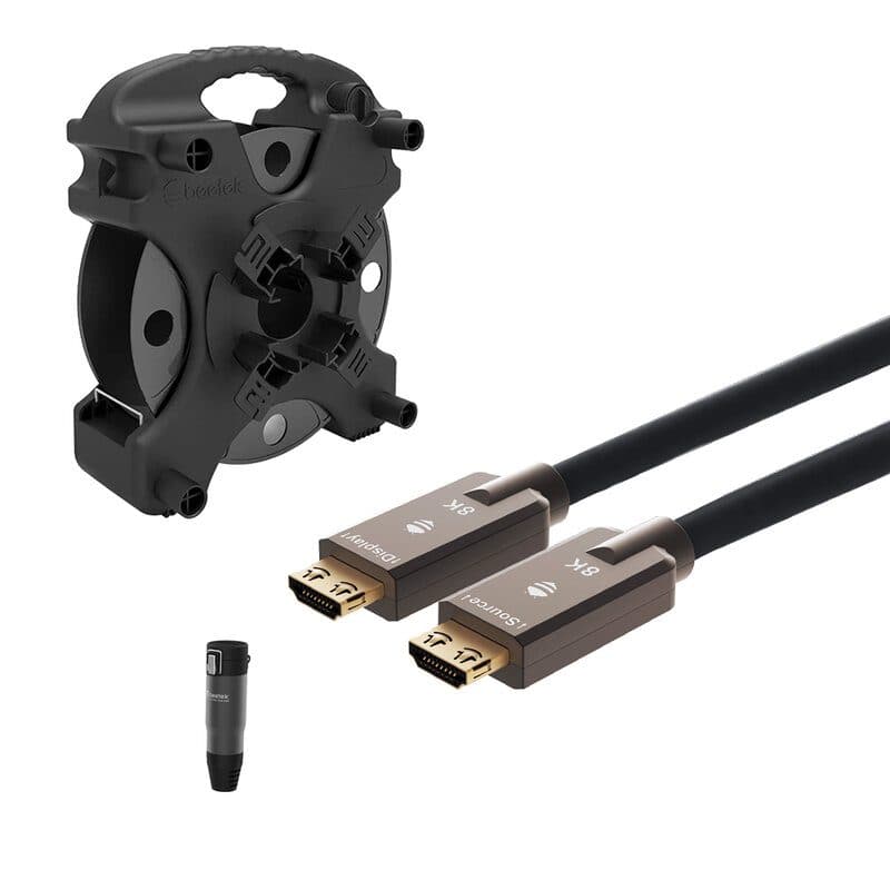 Kit cavo ottico attivo HDMI 2.1 8K 10m con avvolgicavo - BEETEK BEE-GDH04-10M-KIT