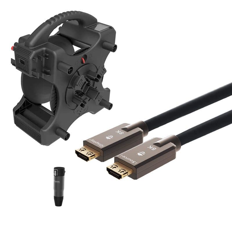 Kit cavo HDMI ottico attivo 80m 8K con avvolgicavo - BEETEK BEE-GDH04-80M-KIT
