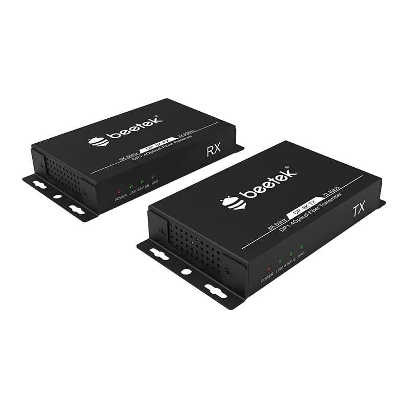 Kit extender DisplayPort 1.4 fibra 8K@60 300m TX/RX - Beetek BEE-M1-DP14RR