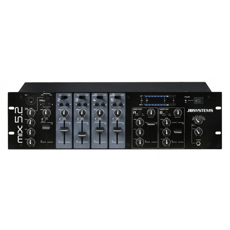 Mixer installazione rack 19" 3U 5 canali 2 zone - JB SYSTEMS BEG-B00119
