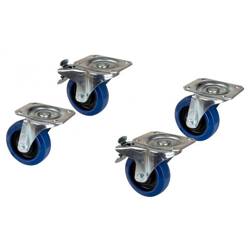 Set ruote 100mm per wheel board flight case - JB SYSTEMS BEG-B03287