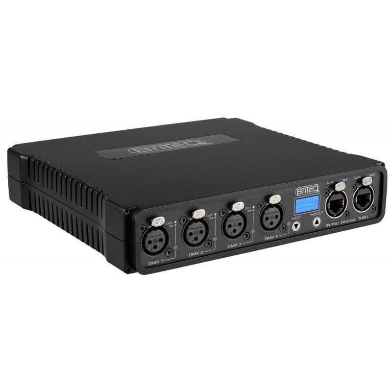 Nodo DMX Art-Net sACN 4 porte XLR 3-pin PoE OLED - BRITEQ BT-NODE24 Mk2 BEG-B05036