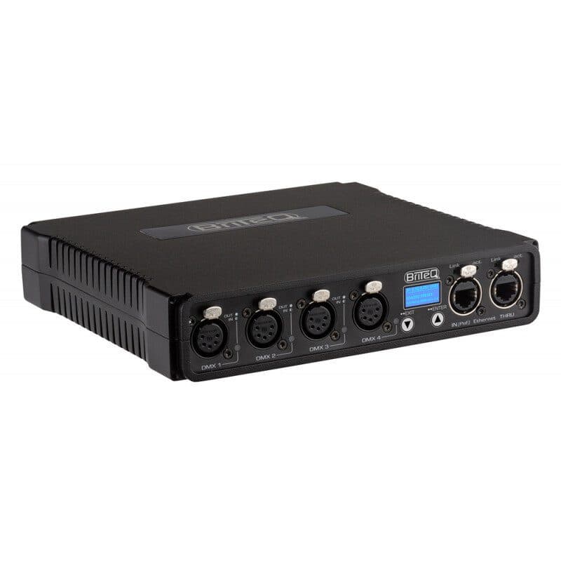 Nodo DMX Art-Net sACN 4 porte XLR 5-pin PoE OLED - BRITEQ BT-NODE24 Mk2 BEG-B05037