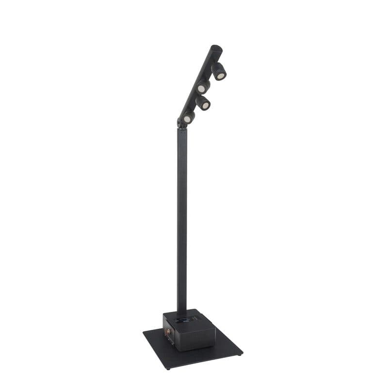 Palo illuminazione batteria IP64 4xLED 5W 3000K nero - BRITEQ BEG-B05185