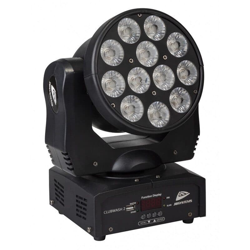 Testa mobile Wash 12 LED RGBWA+UV 12W - JB SYSTEMS BEG-B05529
