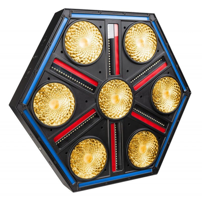 Faro multi-effetto esagonale blinder strobo RGB pixel - BRITEQ BEG-B05577