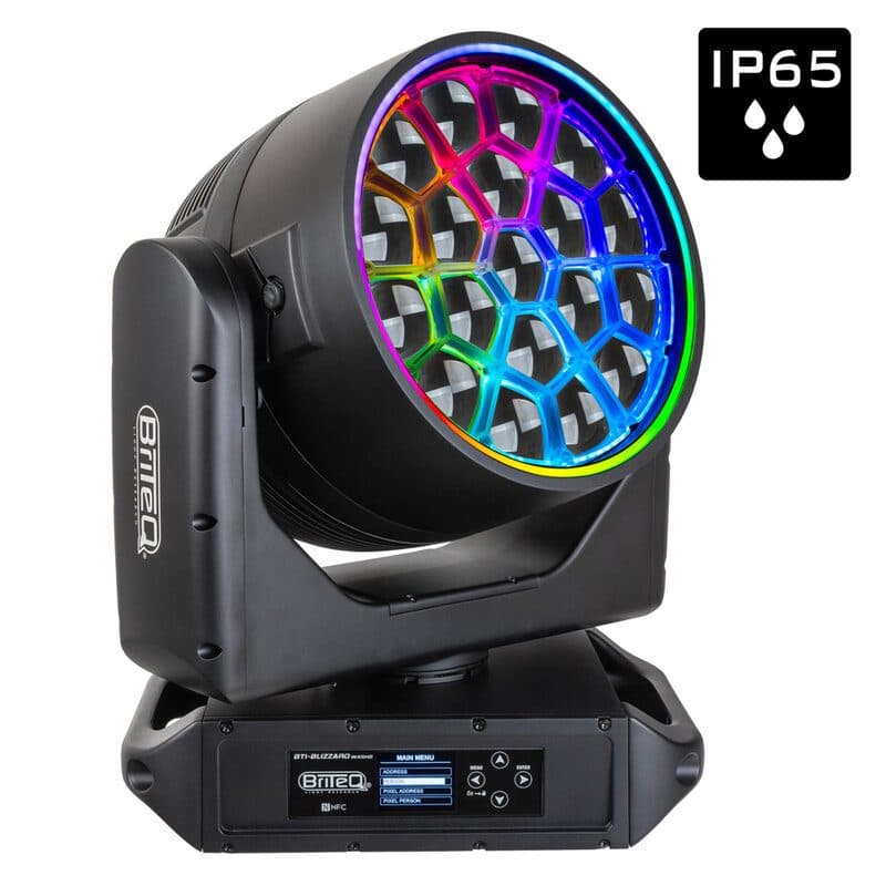 Proiettore wash motorizzato RGBL IP65 19x50W - BRITEQ BEG-B05594