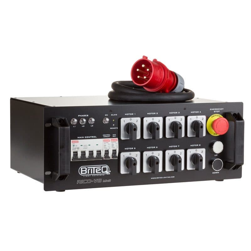 Controller motore paranco a catena 8 canali - BRITEQ RICO-V8 Mk2 BEG-B07005