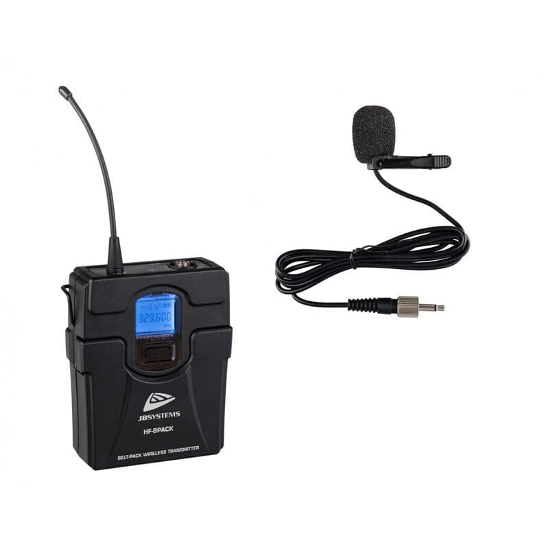 UHF 823-832MHz PLL bodypack with condenser lavalier - JB Systems BEG-B08309