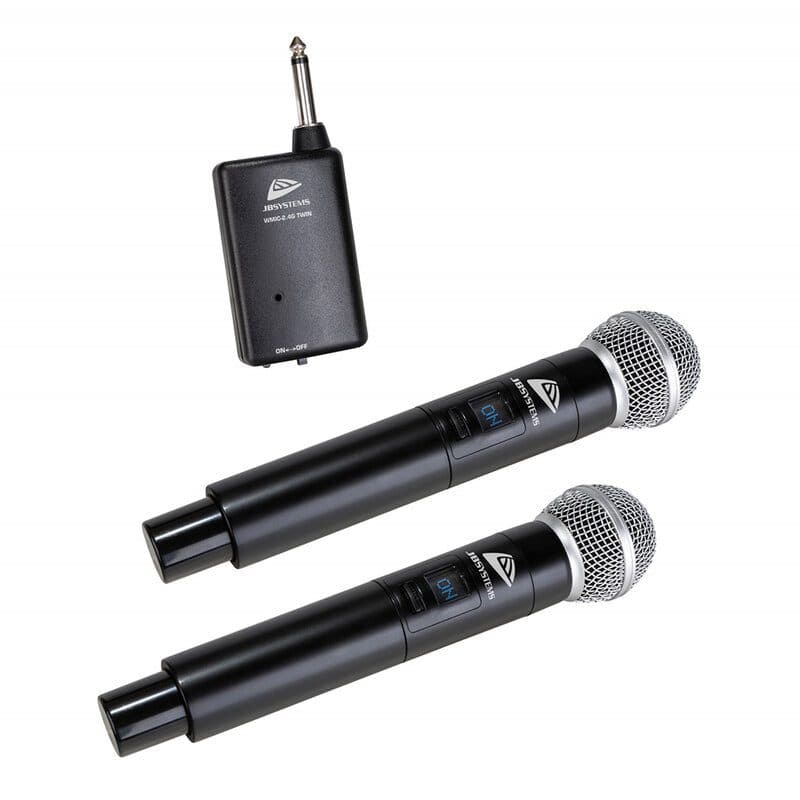 Sistema radiomicrofoni 2.4GHz plug-on twin 2 trasmettitori a mano - JB Systems BEG-B08315