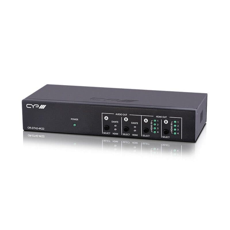 Matrice HDMI 4x2 Dante AES67 4K UHD+ 18Gbps - CYP CYP-OR-DT42-4K22