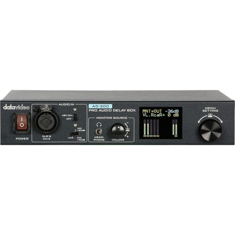 Unità ritardo audio 5 ingressi EQ 8 bande fino 3000ms - DATAVIDEO AD-300 DTV-2205-1106