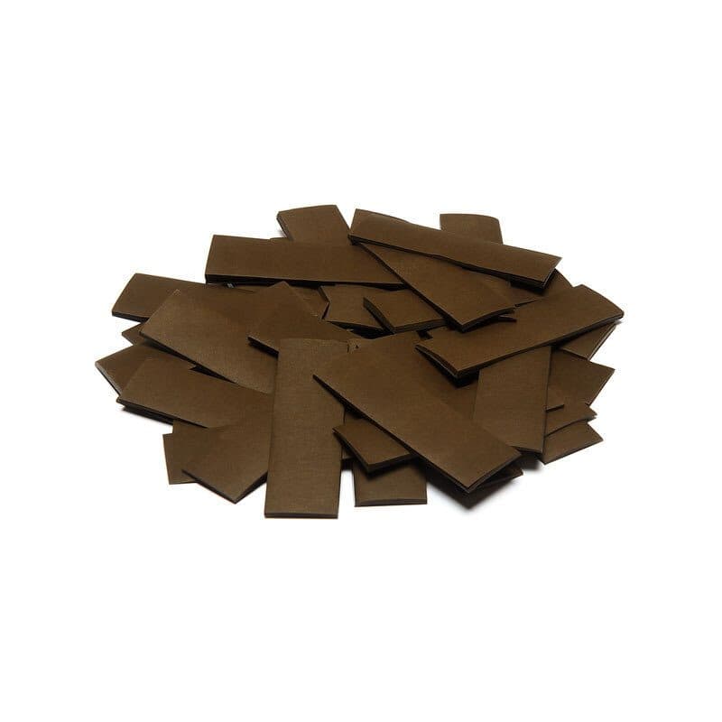 Coriandoli rettangolari a caduta lenta marroni 55x17mm - The Confetti Maker EFX-CON01BR