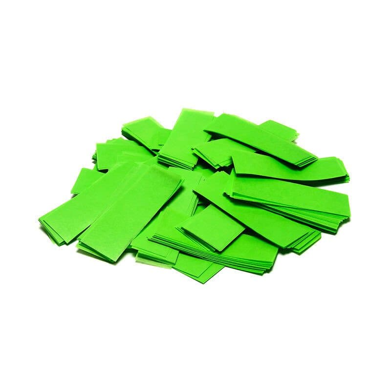 Coriandoli rettangolari a caduta lenta verde chiaro 55x17mm - The Confetti Maker EFX-CON01LG