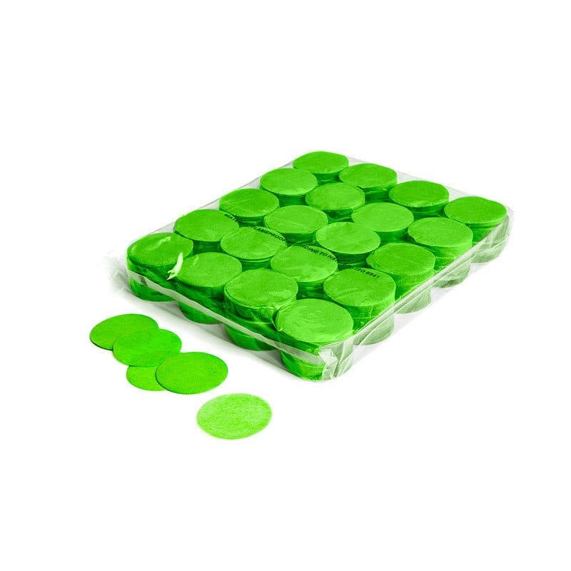 Coriandoli rotondi carta verde chiaro Ø55 mm a caduta lenta - THE CONFETTI MAKER EFX-CON02LG
