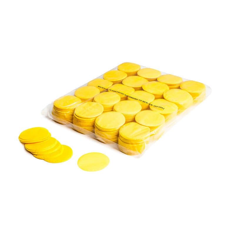 Coriandoli slowfall rotondi giallo in carta Ø55mm - THE CONFETTI MAKER EFX-CON02YL