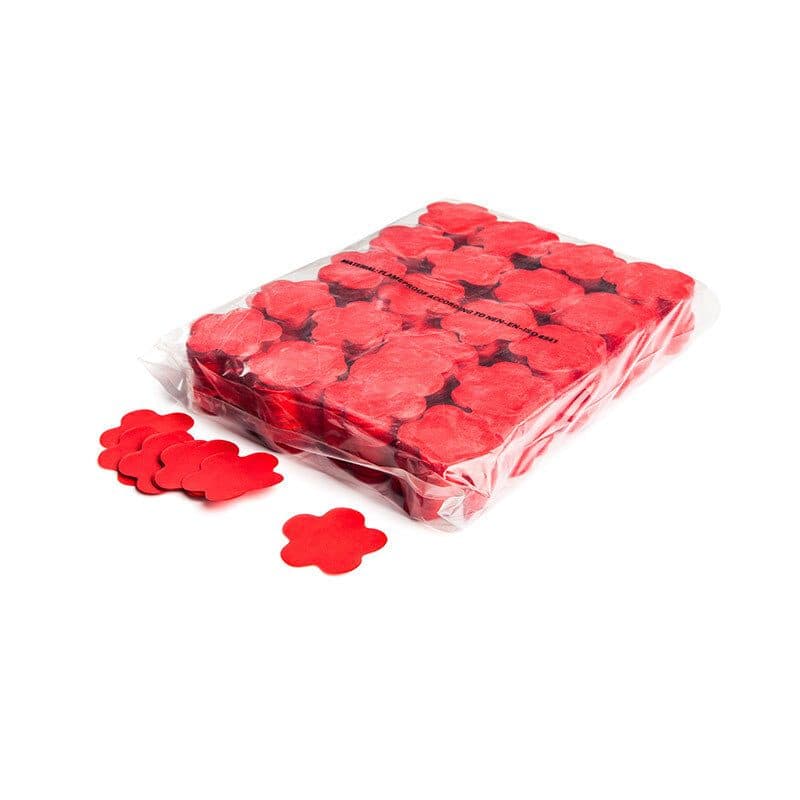 Coriandoli a caduta lenta fiori carta rosso Ø55mm - THE CONFETTI MAKER EFX-CON06RD