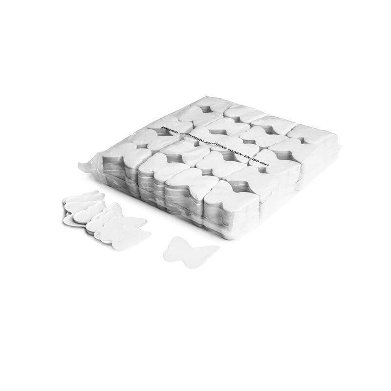 Coriandoli a caduta lenta farfalla carta bianco Ø55mm - THE CONFETTI MAKER EFX-CON07WH