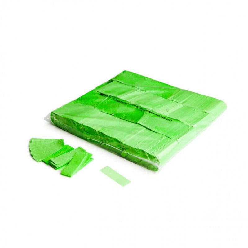 Coriandoli rettangolari UV fluo verde a caduta lenta 55x17mm - THE CONFETTI MAKER EFX-CON09GR