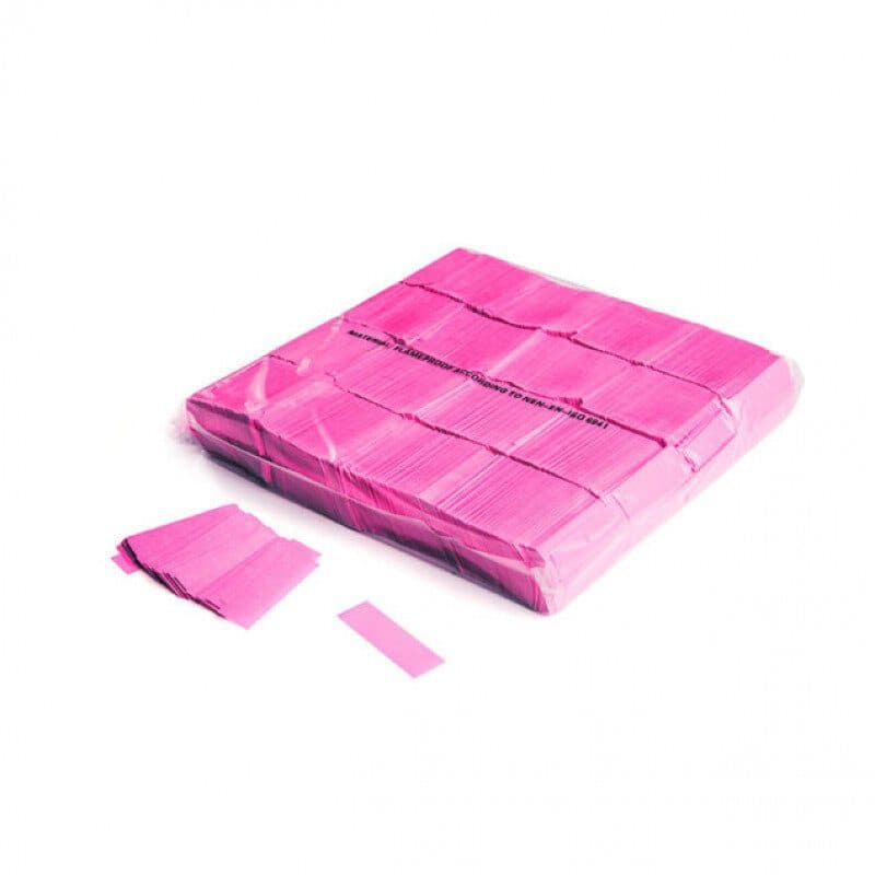 Coriandoli rettangolari UV fluo rosa a caduta lenta 55x17mm - THE CONFETTI MAKER EFX-CON09PK