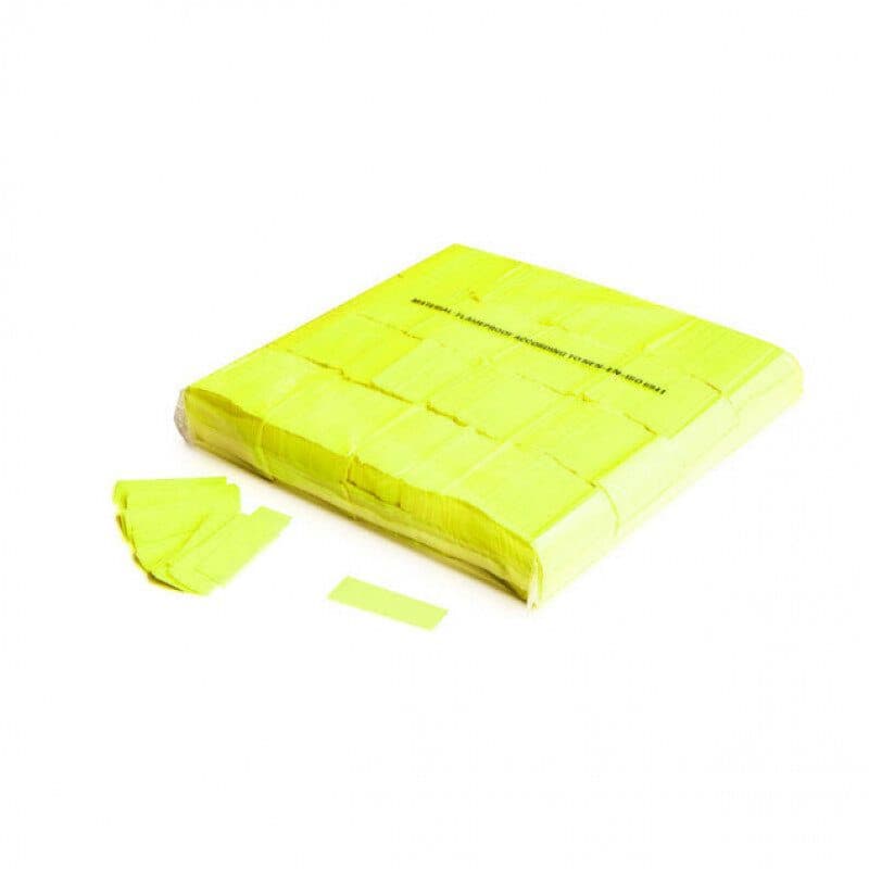 Coriandoli rettangolari UV fluo gialli a caduta lenta 55x17mm - THE CONFETTI MAKER EFX-CON09YL