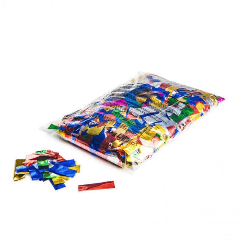 Coriandoli rettangolari metallizzati multicolor a caduta lenta 55x17 mm - THE CONFETTI MAKER EFX-CON10MC
