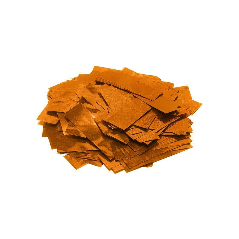 Coriandoli rettangolari metallizzati arancio a caduta lenta 55x17 mm - THE CONFETTI MAKER EFX-CON10OR