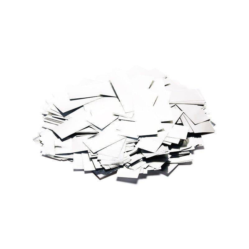 Coriandoli rettangolari metallizzati bianchi a caduta lenta 55x17mm - THE CONFETTI MAKER EFX-CON10WH