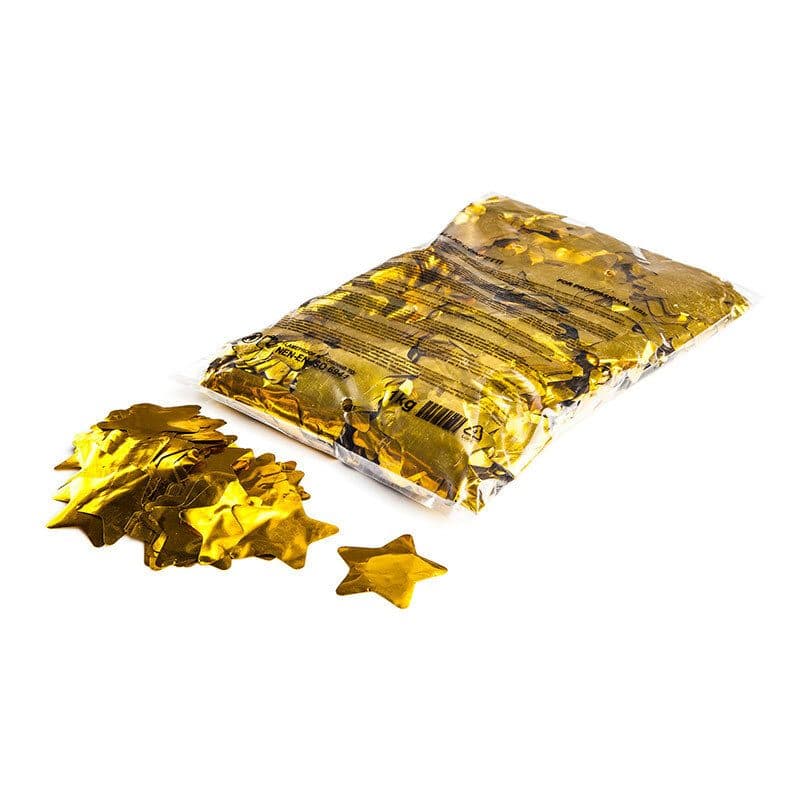 Coriandoli metallizzati a stella oro Ø55mm PVC - THE CONFETTI MAKER EFX-CON14GL