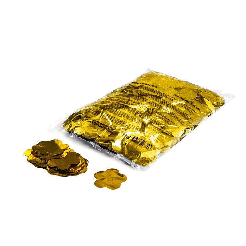 Coriandoli metallizzati fiore oro Ø55mm caduta lenta - THE CONFETTI MAKER EFX-CON16GL