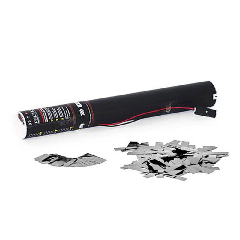 Tubo elettrico 50cm coriandoli metallizzati argento - THE CONFETTI MAKER EFX-EC03SLM