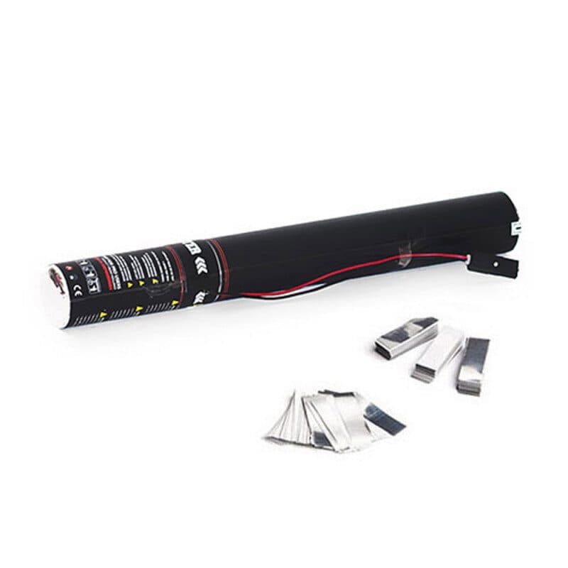 Tubo elettrico 50cm coriandoli bianco/argento - THE CONFETTI MAKER EFX-EC03WSM