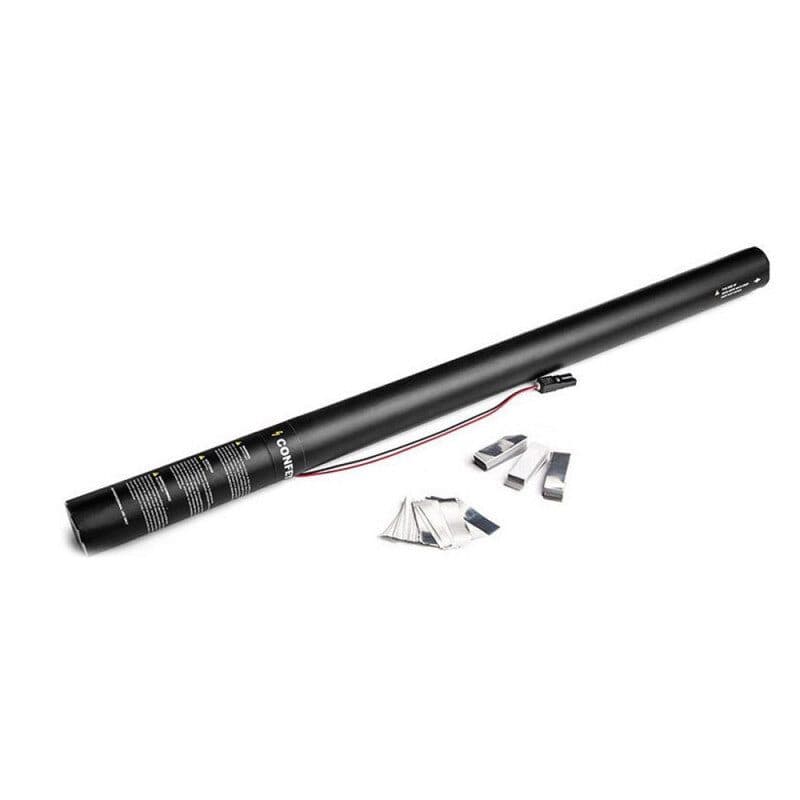Electric confetti cannon 80 cm white/silver - THE CONFETTI MAKER EFX-ECC05WS