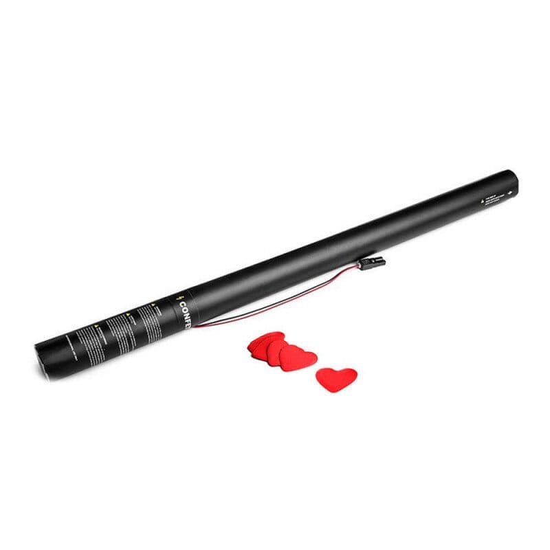 Tubo elettrico 80cm coriandoli cuore carta rossi - THE CONFETTI MAKER EFX-ECC10RD