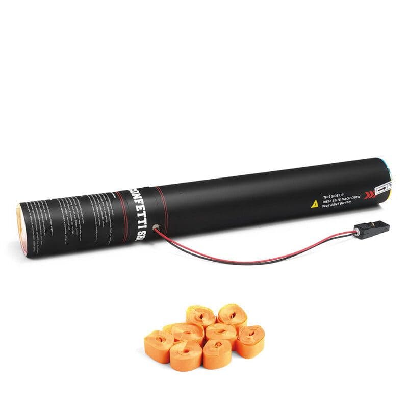 Cannone elettrico 50 cm stelle filanti arancio - THE CONFETTI MAKER EFX-ESC01OR