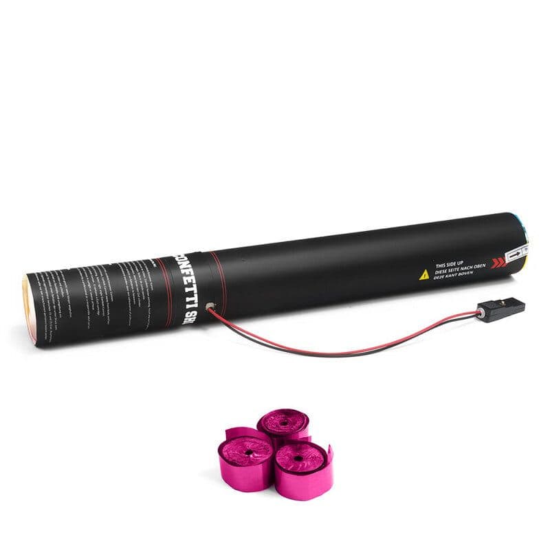 Cannone elettrico stelle filanti metallizzate rosa 50 cm - THE CONFETTI MAKER EFX-ESC02PK