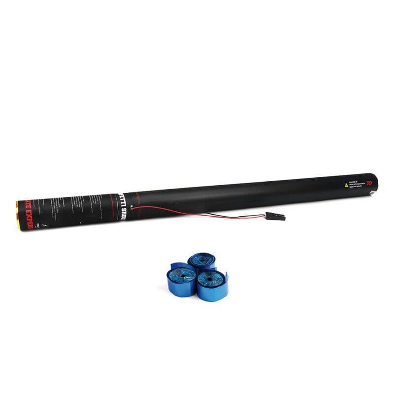 Cannone elettrico stelle filanti 80cm blu metallizzato - THE CONFETTI MAKER EFX-ESC04DB