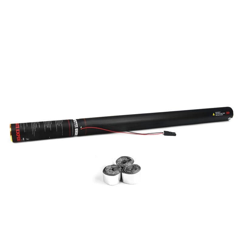 Cannone elettrico stelle filanti 80cm argento metallizzato - THE CONFETTI MAKER EFX-ESC04SL