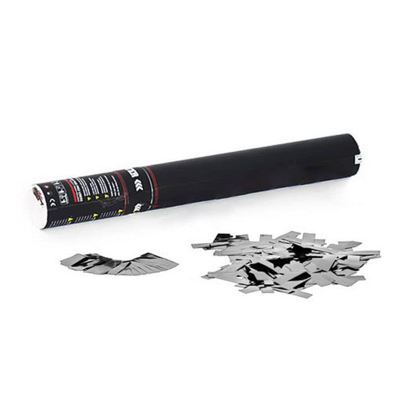 Cannone coriandoli manuale 50 cm argento metallizzato - THE CONFETTI MAKER EFX-HC03SLM