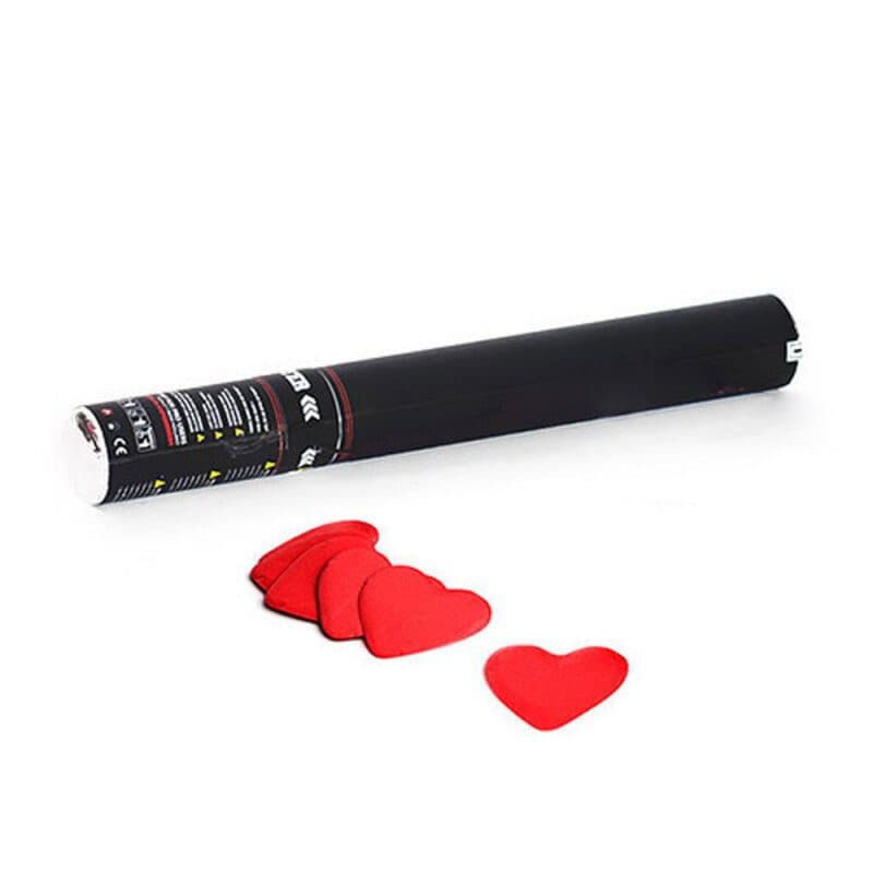 Cannone manuale coriandoli 50cm cuori rossi carta - THE CONFETTI MAKER EFX-HCC06RD