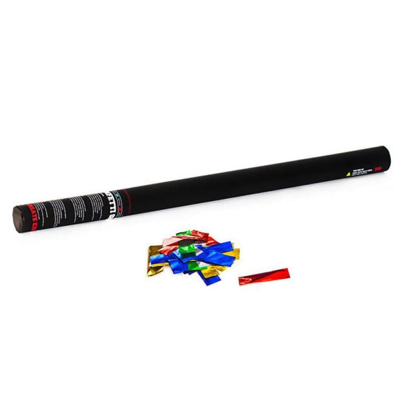 Manual confetti cannon 80cm multicolour metallic - THE CONFETTI MAKER EFX-HCC09MC