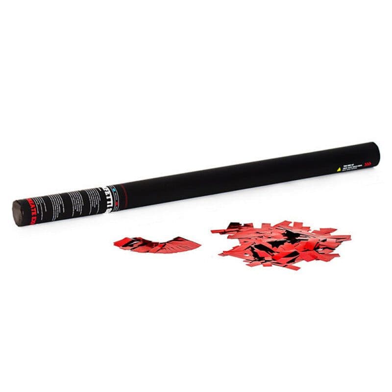 Manual confetti cannon 80cm metallic red - THE CONFETTI MAKER EFX-HCC09RD