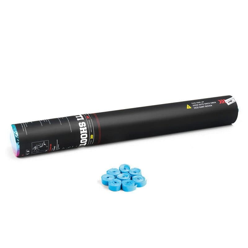 Cannone manuale stelle filanti 50 cm azzurro - THE CONFETTI MAKER EFX-HSC03LB