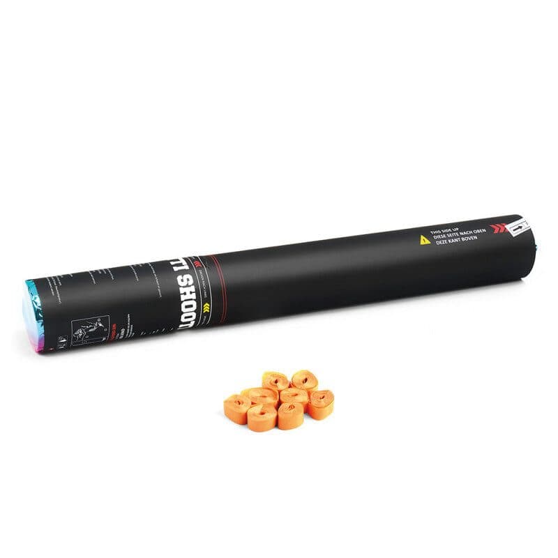 Cannone manuale stelle filanti 50 cm arancione - THE CONFETTI MAKER EFX-HSC03OR