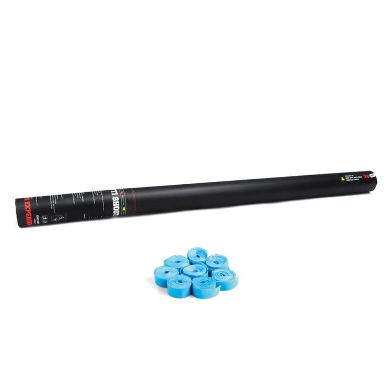 Cannone manuale 80 cm stelle filanti azzurro - THE CONFETTI MAKER EFX-HSC04LB