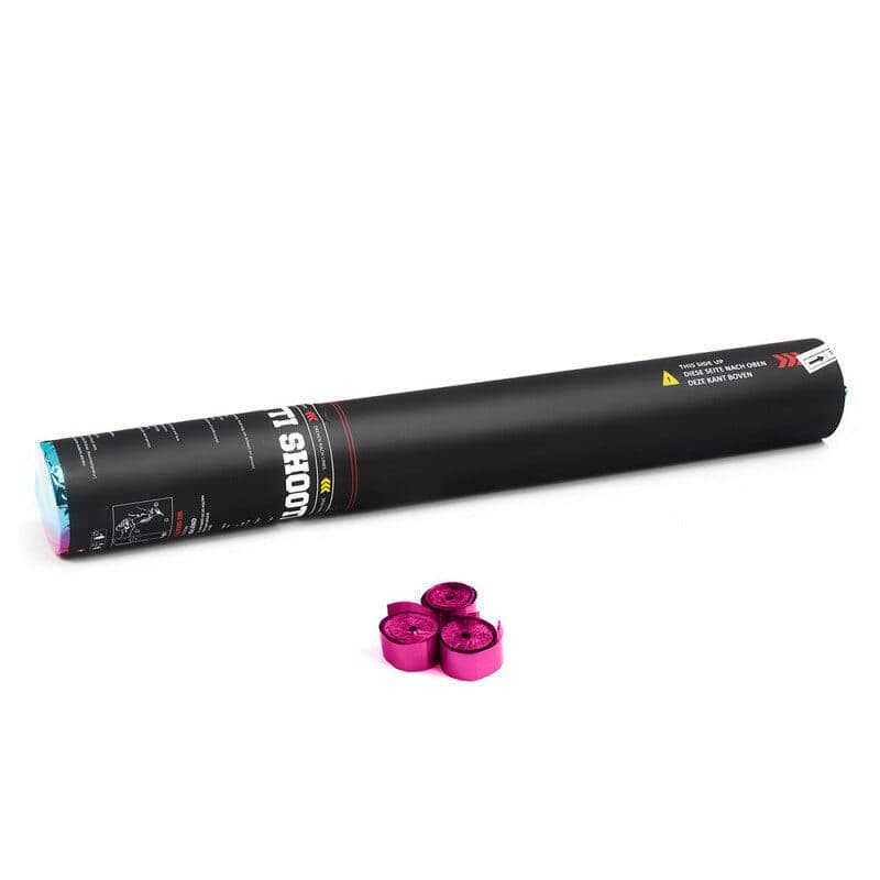 Cannone manuale stelle filanti 50 cm rosa metallizzato - THE CONFETTI MAKER EFX-HSC05PK