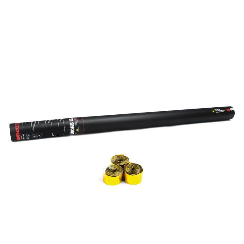 Cannone manuale 80 cm stelle filanti oro metallizzato - THE CONFETTI MAKER EFX-HSC06GL