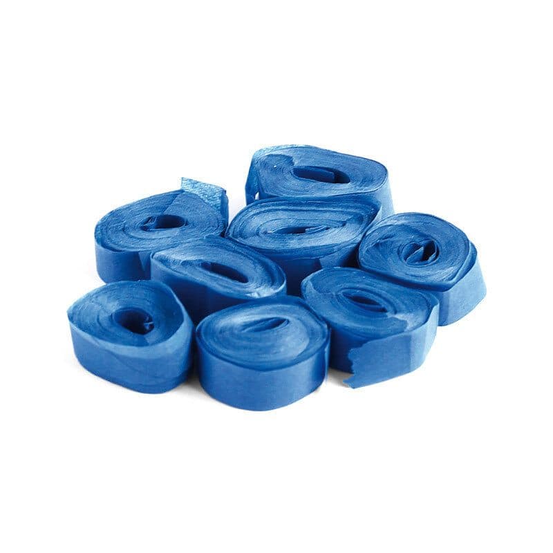 Stelle filanti 5m x 0,85cm blu scuro carta biodegradabile ignifuga - THE CONFETTI MAKER EFX-STR01DB