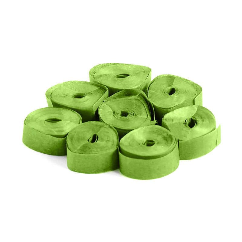 Stelle filanti 5m x 0,85cm verde chiaro carta biodegradabile ignifuga - THE CONFETTI MAKER EFX-STR01LG